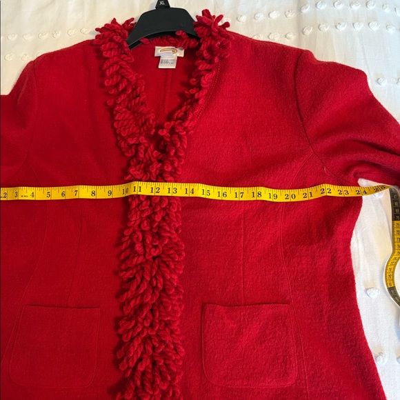 Talbots Red Boiled Wool Blazer - size XL - Picture 5 of 5